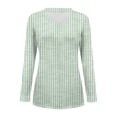 thumbnail image 5 of HLKJKLS Long Sleeve Shirts For Women Long Sleeve V Neck Casual Fashion T Shirt Polyester Spandex Comfortable Daily Wear Green S-Xxl, 5 of 5