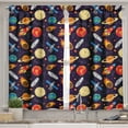thumbnail image 2 of Ambesonne Space Valance & Curtain, Universe Theme Earth, 55"x24", Multicolor, 2 of 6