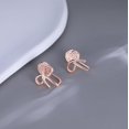 thumbnail image 5 of Solid 925 Sterling Silver Bow Clip On Earrings Ribbon for Women Bowknot Cuff Earrings Non Pierced Wrap Earrings, 5 of 11