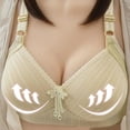 thumbnail image 2 of Sujetador de color sólido con ajuste de tres botones, cómodo, sexy, sin llantas para mujer Fridja nalpqowj7689, 2 of 4