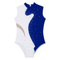 thumbnail image 5 of Malla de patinaje artístico para niñas, ballet, danza, gimnasia rítmica, acrobacia, mono sin mangas con parches de diamantes de imitación, ropa de baile, 5 of 5
