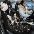 thumbnail image 2 of Uorisanigo Car Seat Cover for Cars SUV Trucks, 2 PCS Fluffy Moon Butterfly Auto Seat Covers Front Seats Only, Car Interior Accessories, Universal Fit & Breathable, 2 of 7