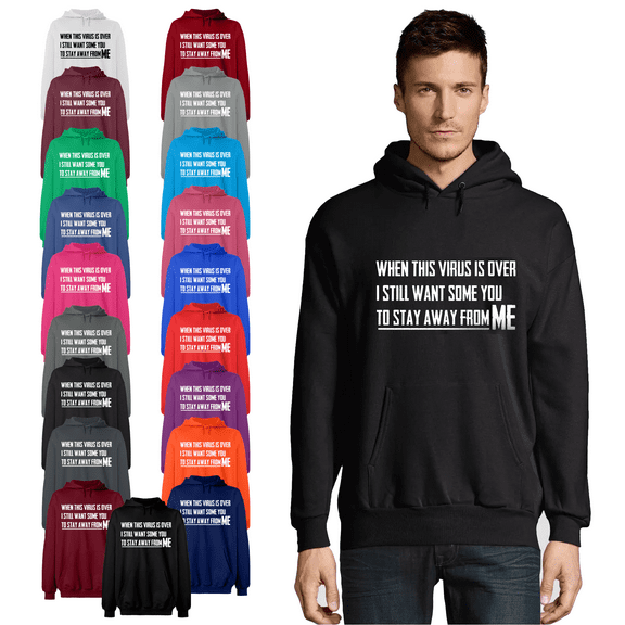 OXI Hoodie Sweatshirt - To Stay Away From Me, Basic Casual Hoodie for Men's and Women Fleece Hoodie Long Sleeve - Antiquee Cherry Small