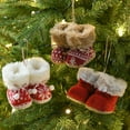 thumbnail image 5 of Luoshdecor Christmas Boots for Tree Pendant Ornaments,Mini Velvet knit Booties Hanging for Xmas Tree Home Office Wall Decor, 5 of 5