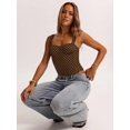 thumbnail image 6 of Women'S Square Neck Sleeveless Tank Tops Basic Tight T Shirts Coffee XS, 6 of 8