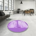 thumbnail image 3 of Ahgly Company Indoor Round Patterned Blossom Pink Area Rugs, 6' Round, 3 of 6