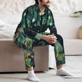 thumbnail image 7 of Naloa Mystical Black Cat Fireflies Men’s Pajamas Set - Long Sleeve Button Down Sleep Shirt and Pajama Bottoms Sleepwear Set-XX-Large, 7 of 7