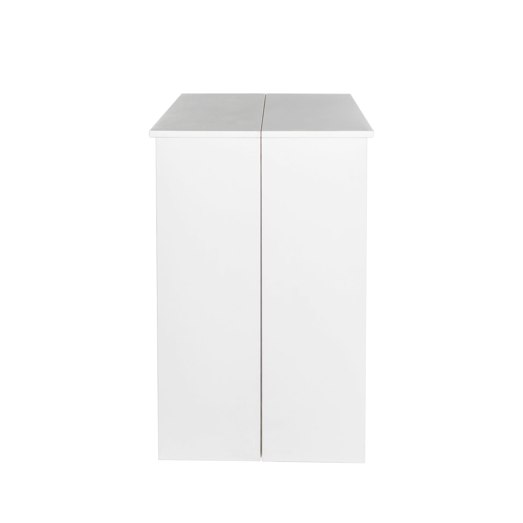 Nightstand with 2 Drawers & Open Shelf, Modern Bedside Table, Black