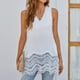 thumbnail image 5 of Blusa sin mangas de encaje sólido informal con cuello en V de verano para mujer a la moda Fridja  gh1296, 5 of 6