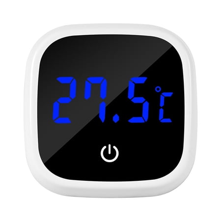 2Pcs Self-Adhesive Thermometer LED Digital Fish Tank Mini Thermometers Touch Screen Temperature Compact & Portable
