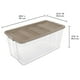 image 2 of Sterilite Plastic 200 Qt. Stacker Box Taupe Splash