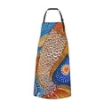 thumbnail image 2 of Naloa Colorful Dot Art Fish Apron Kitchen Aprons with Pockets for Women Men Chef, 2 of 8