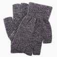 thumbnail image 2 of Yangnuo Womens and Mens Marled Cable Knit Fingerless Winter Gloves Man And Women Solid Color Half-Finger Outdoor Fingerless Thicken Wool Casual Fashionable Gloves, 2 of 5