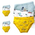 thumbnail image 3 of Kids Underwear Cotton Stretch 3 Pairs Car Pattern Boxer Brief Boxer Underwear, 3 of 10