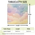 thumbnail image 2 of Soft Cloud Starry Scene Square Fitted Tablecloth with Elastic Edge,Square Table Cover,Washable Elastic Table Cover for Home Kitchen Party Decor 36"x36", 2 of 6