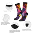 thumbnail image 3 of Cauagu Vibrant Abstract Flow Print Crew Socks for Women and Men,Adult Athletic Running Socks 1-Pair Sports Socks Work Gear Socks with Moisture Wicking, 3 of 6