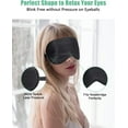 thumbnail image 2 of Sleep Mask, 2 Pack 100% Real Natural Silk Eye Masks with Adjustable Strap for Sleeping, Mulberry Silk Eye Sleep Shade Cover, Blocks Light Reduces Puffy Eyes Traveling Gifts (Black & Black), 2 of 13