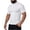 White, variant on Mens Compression Shirt Short Sleeve Mock Neck Athletic T Shirt Slim Fit Workout Quick Dry Running Gym Base Layer Top Pink S