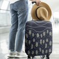 thumbnail image 2 of Dark Blue Daisy Flower Pattern Luggage Cover Fashion Suitcase Cover Baggage Covers Fit 25-28 Inch Luggage (Go Travel), 2 of 5