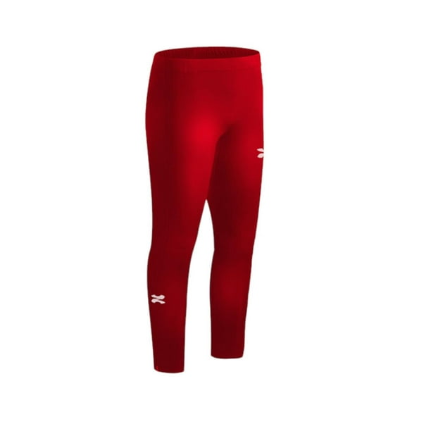 ZAPARI Licra Deportiva Larga Interior, Mallas Deportivas para Niños. Leggins de Compresión y Secado rojo G