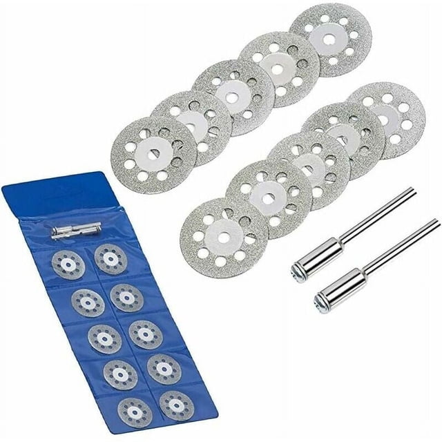 Diamond Coated Cutting Discs, 20Pcs Set For Multi-Purpose Hard Materials, Ultra-Thin Design Ensures Cooler Cutting, Designed For Rotating Tools, Durable Performance, Safety Gear Recommended
