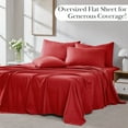 thumbnail image 5 of Southshore Fine Living, Inc. Extra Deep Pocket Twin XL Bed Sheets, Red Sheets, Chili Pepper Red, 5 of 9
