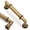 Antique Brass-3.75" Hole Center-10, variant on Brushed Satin Nickel Single Hole Knob 30 Pack Cabinet & Furniture Pulls