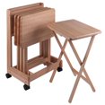 thumbnail image 4 of Winsome Brienda 5-PC Set Flip Top Snack Table Natural Finish, 4 of 9