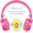 thumbnail image 3 of Gorsun Auriculares para niños, ligeros estéreo con cable para niños pequeños, diadema ajustable para niños para teléfonos inteligentes, auriculares con almohadilla para computadora (rosa), 3 of 5