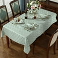 thumbnail image 3 of Jacquard Spring Sage Green Tablecloth, Flower Patterns Table Cloth Spill Proof Wrinkle Resistant Table Cover for Kitchen Dining Tabletop Decoration, 3 of 5