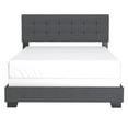 thumbnail image 3 of Modern Fabric Upholstered 60" Queen Bed in Charcoal, 3 of 7