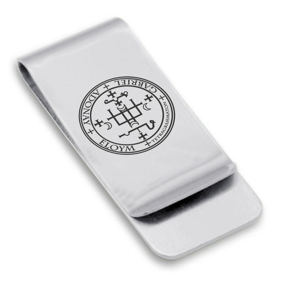 Stainless Steel Seal of Archangel Gabriel Classic Slim Money Clip Credit Card Holder