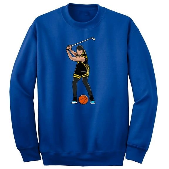 Steph Curry Golf Swing Golden State Crew Neck Sweatshirt