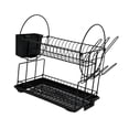 thumbnail image 3 of Organizador de escurridor de platos premium, práctico, de gran capacidad, de 2 niveles con soporte para utensilios, escurridor de platos para encimera Pequeño, 3 of 8
