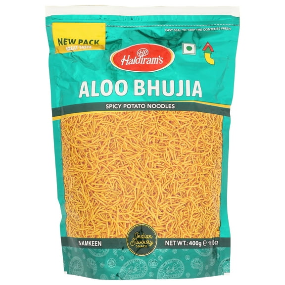 Haldiram’s Spicy Aloo Bhujia, Snack Crackers, 14.10 Oz
