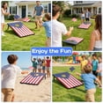 thumbnail image 2 of Portable Cornhole Sets with 8 Bean Bags, 3 in 1 Cornhole Boards Set with Ring Toss & Bowling Game, Segmart Wooden Cornhole Sets with Carrying Bags for Backyard, Beach, Party, 2 of 8