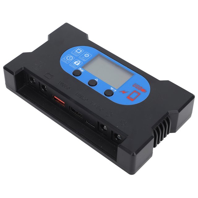 Solar Controller, 12V 24V Solar Energy Controller With Dual USB Fast Charging Solar Panel Regulator For Battery Charging