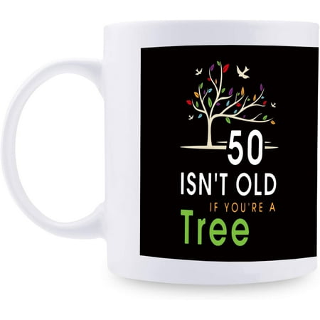 

50th Birthday Gifts for Women - 1969 Birthday Gifts for Women 50 Years Old Birthday Gifts Coffee Mug for Mom Wife Friend Sister Her Colleague Coworker - 11oz (Tree mug)