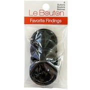 Favorite Findings Black 1 3/8" 4-Hole Big Buttons, 6 Pieces