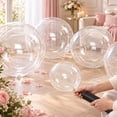 thumbnail image 4 of 36 Inch Clear Bobo Balloons, 8PCS Large Opening Round Transparent Balloons for Wedding, Birthday Party Decoration, 4 of 6