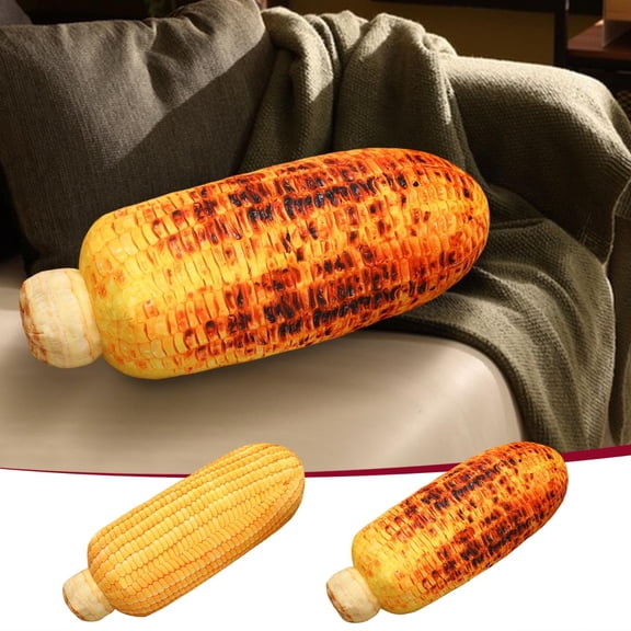 Msgweeeg Girl Gifts Age 8-10 Years Old Cute Plushies Realistic Roasted Corn Pillow Funny Corn On The Cob Hugging Pillow Toy Cute Food Shaped Stuffed For Birthday Present Home Decor