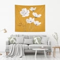 thumbnail image 2 of Yayeee Tapestry Wall Hanging for Bedroom 90" x 60" Living Room Home Wall Art Decor, White Flowers, 2 of 7