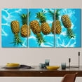 thumbnail image 3 of wall26 Canvas Print Wall Art Set Pineapples Floating in The Summer Pool Fruit Food Photography Realism Rustic Landscape Colorful Multicolor Ultra for Living Room, Bedroom, Office - 24"x36"x, 3 of 5