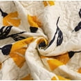 thumbnail image 4 of DaDa Bedding Yellow Fleur Floral Golden Orange Ivory Cream Scalloped Bedspread Set (18112), 4 of 9