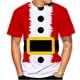 thumbnail image 2 of Camiseta con escote para hombre Patrón impreso en 3D de Navidad Manga corta Pompotops  oipoqjl2343, 2 of 4