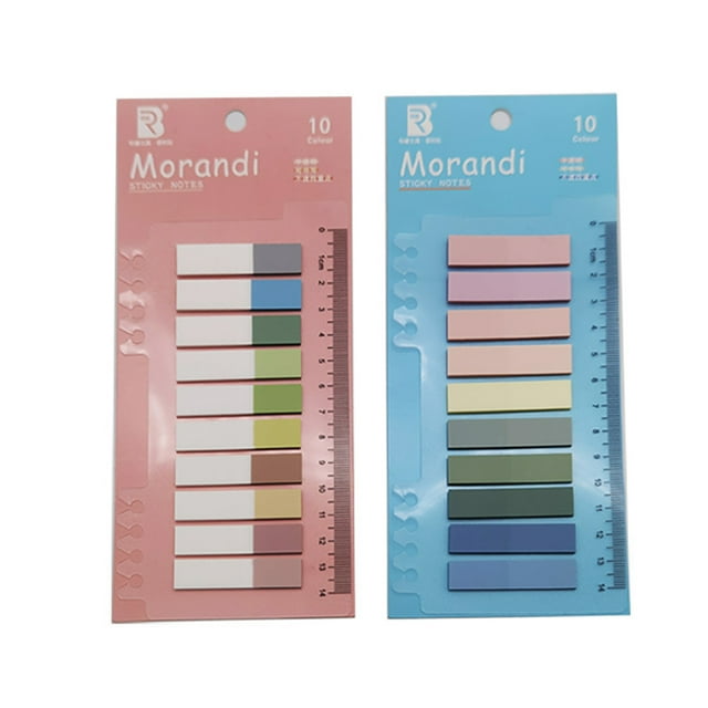 PEONAVET Sticky Notes Color Transparent Pet Notes N Times Stickers Stickers Notes Stickers Ruler Bookmarks