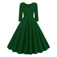 thumbnail image 5 of hotojiny Womens Maxi Dresses Vintage Elegant 3/4 Sleeve Cocktail Party A-Line Dress Fashion Wedding Guest Dress, 5 of 7