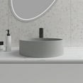 Grey Handmade Concrete Stone Round Vessel Bathroom Sink Freestanding