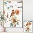 thumbnail image 2 of Farmhouse Bird on Flower Branch - Traditional Framed Canvas, 2 of 3