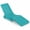 Turquoise, variant on Furnibear In Pool Lounge Chair with Weighted Anti Floating Design and HDPE Frame for Baja Shelf Tanning Ledge Deck and Patio, Dark Gray